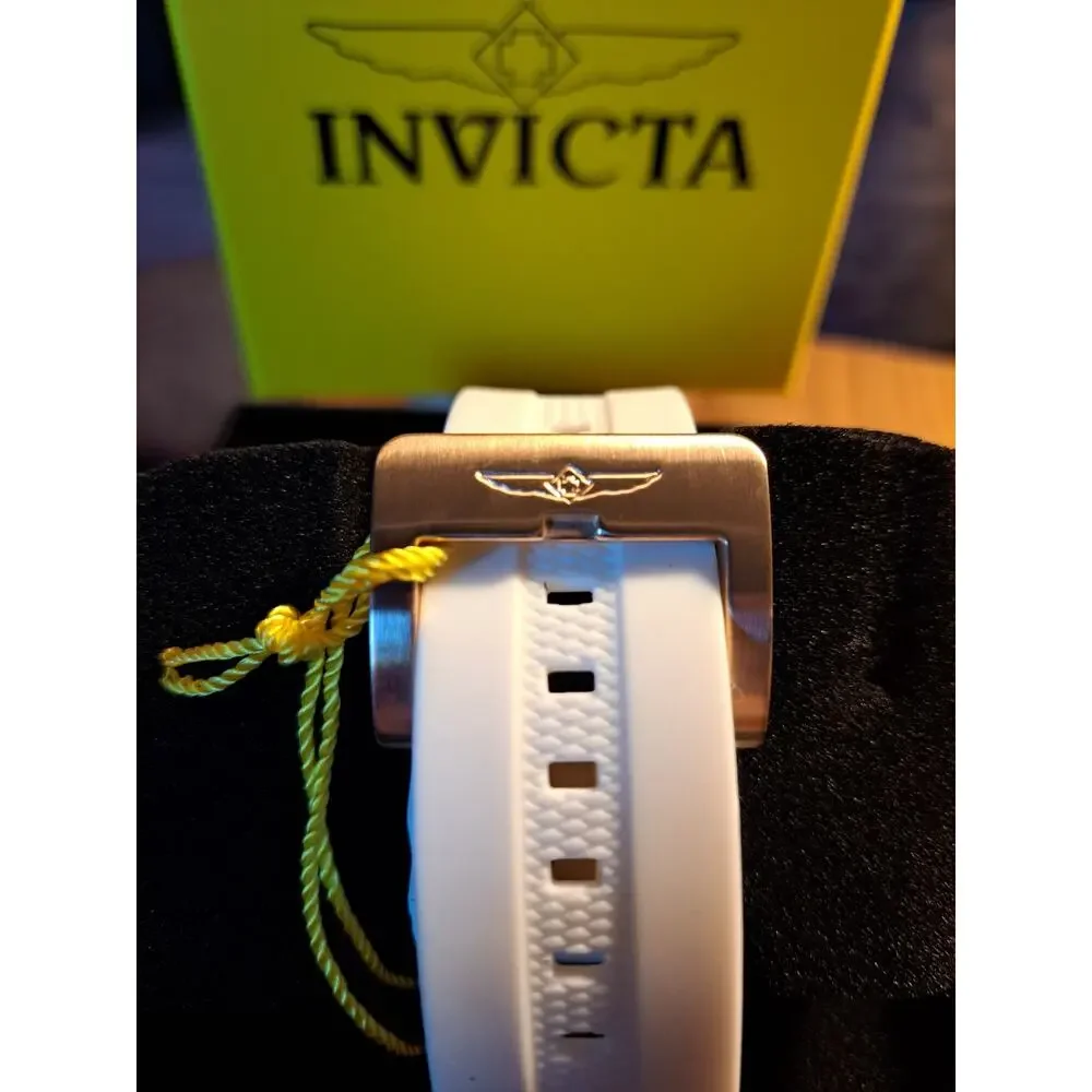 INVICTA Pro Diver Impact Men's Watch 30111 50mm Rose Gold White Silicone Band